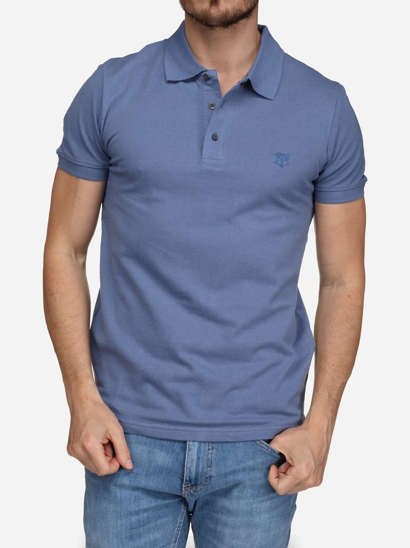 Polo Bill Tornade uni Bleu - Kiabi