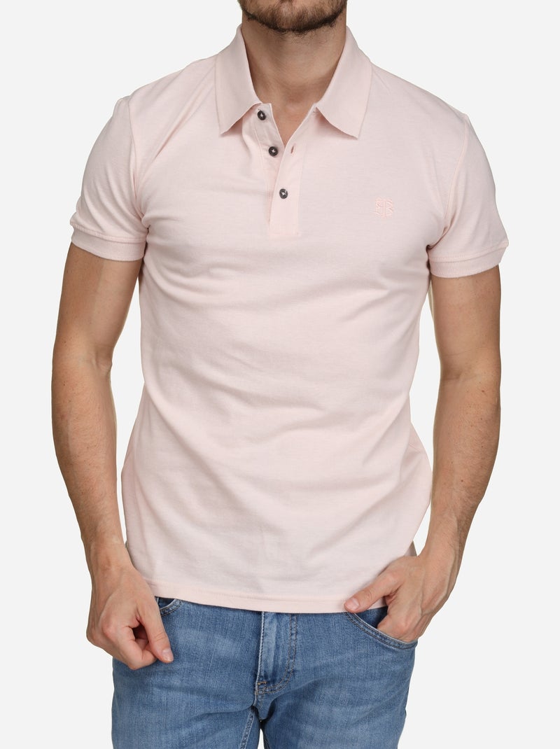 Polo Bill Tornade uni Rose - Kiabi