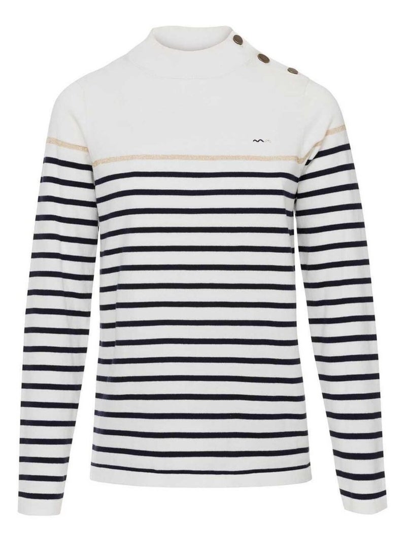 Polo blanc Homme - Terre de Marins Bleu - Kiabi