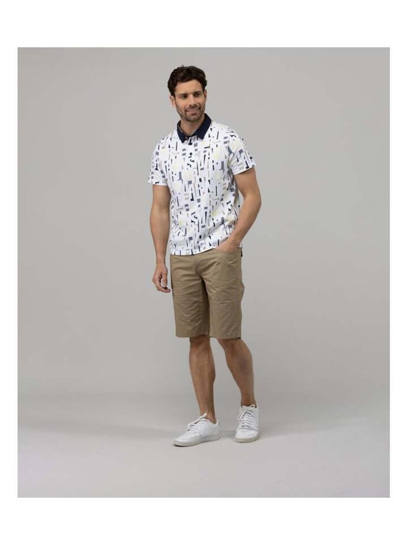 Polo blanc imprimé graphique Homme Blanc - Kiabi