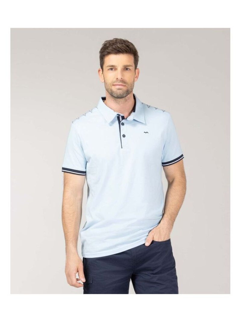 Polo bleu azur Homme Bleu - Kiabi