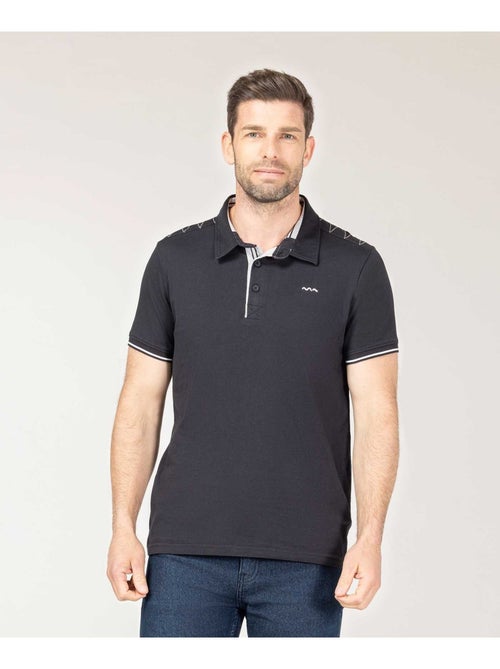 Polo bleu marine Homme - Terre de Marins - Kiabi