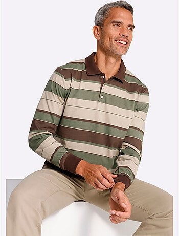 Polo bords côtes extensibles - taille standard - moda vilona