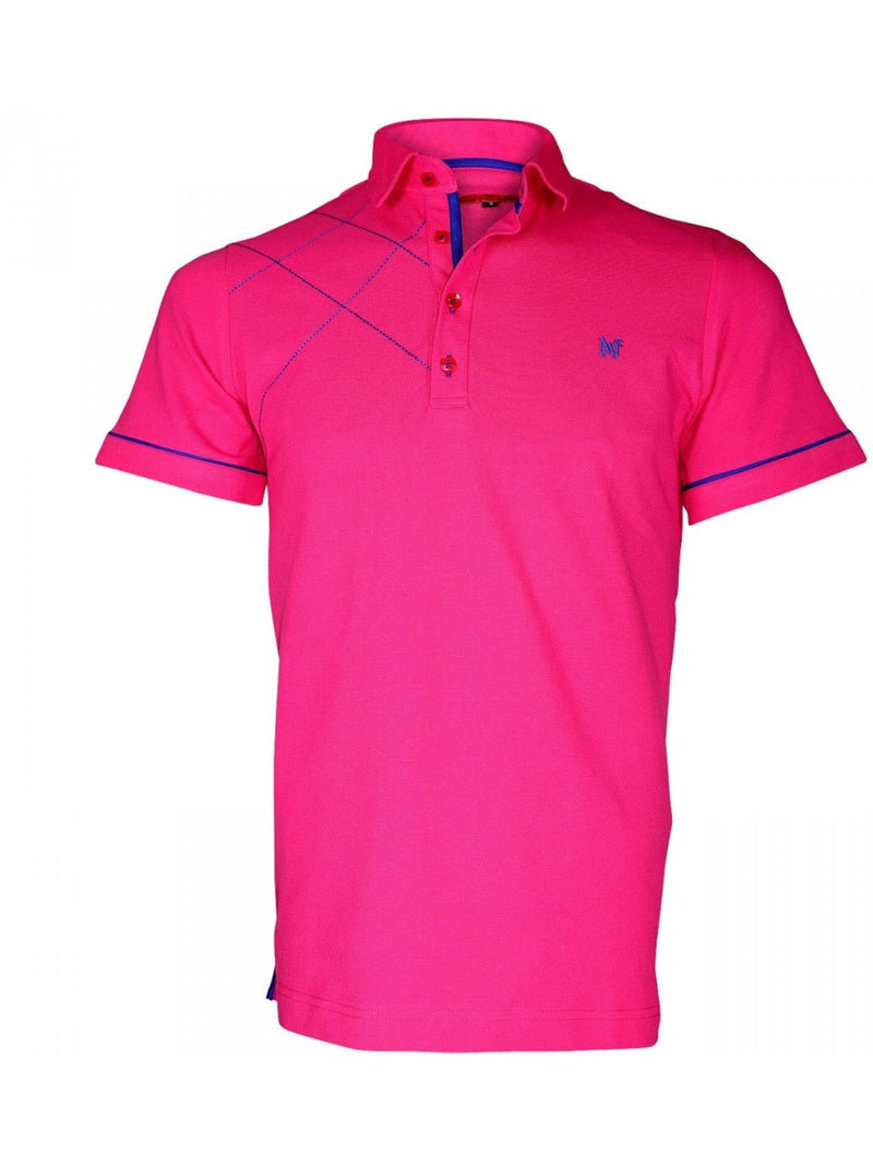 Polo brodé coupe cintrée PLYMOUTH Andrew Mac Allister Turquoise , XXL Bleu turquoise - Kiabi