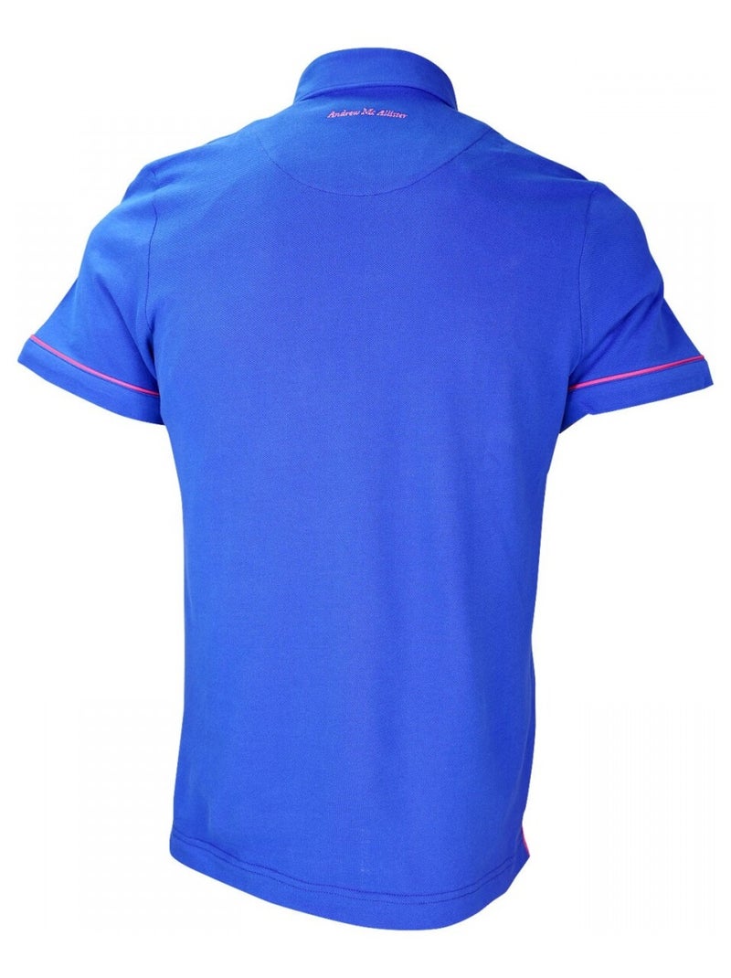 Polo brodé PLYMOUTH Bleu - Kiabi