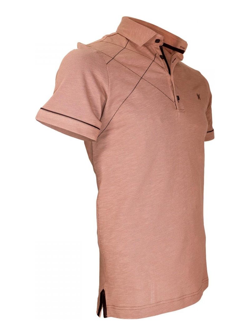 Polo brodé PLYMOUTH Marron - Kiabi