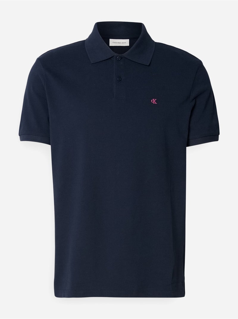 Polo Calvin Klein Monogram Bleu marine - Kiabi