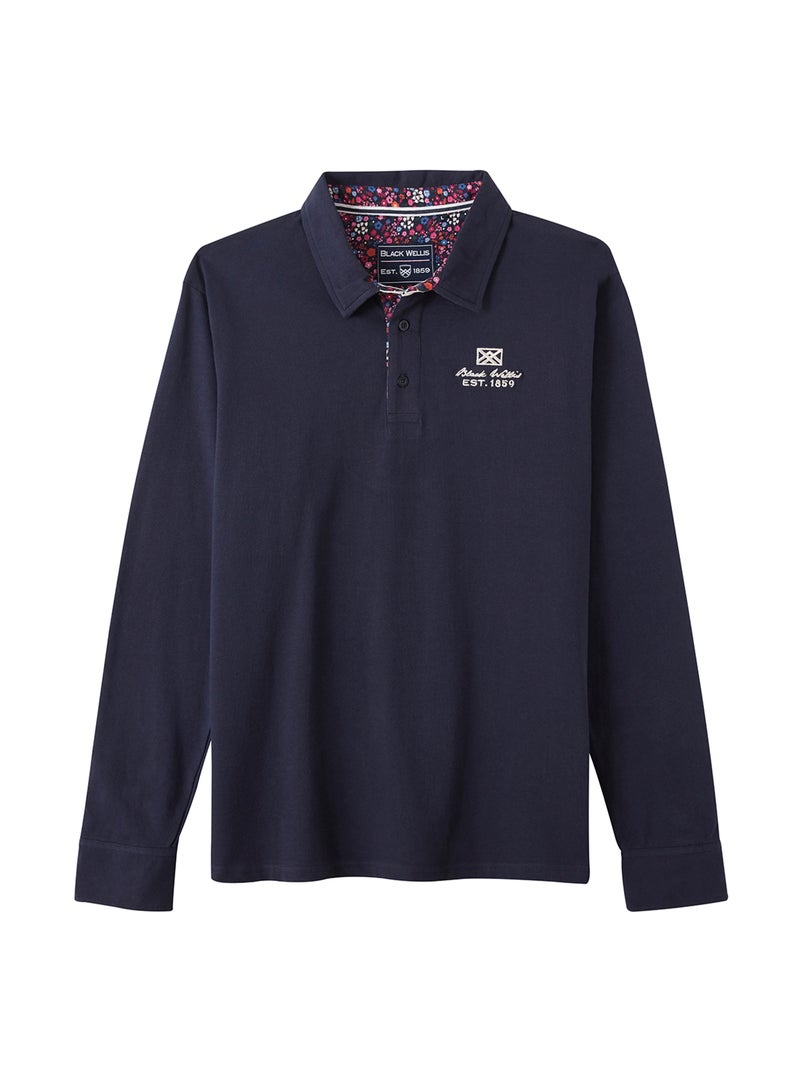 POLO CASUAL BRIGHT FLOWERS Bleu marine - Kiabi