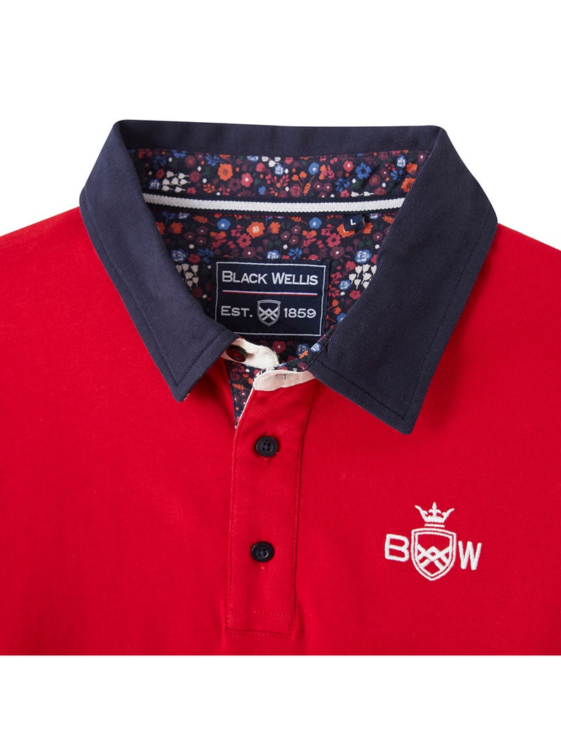 POLO CASUAL BRIGHT FLOWERS CHIC Rouge - Kiabi