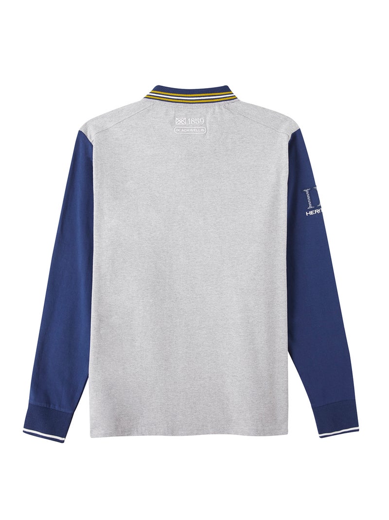 POLO CASUAL TEAM Bleu Gris - Kiabi