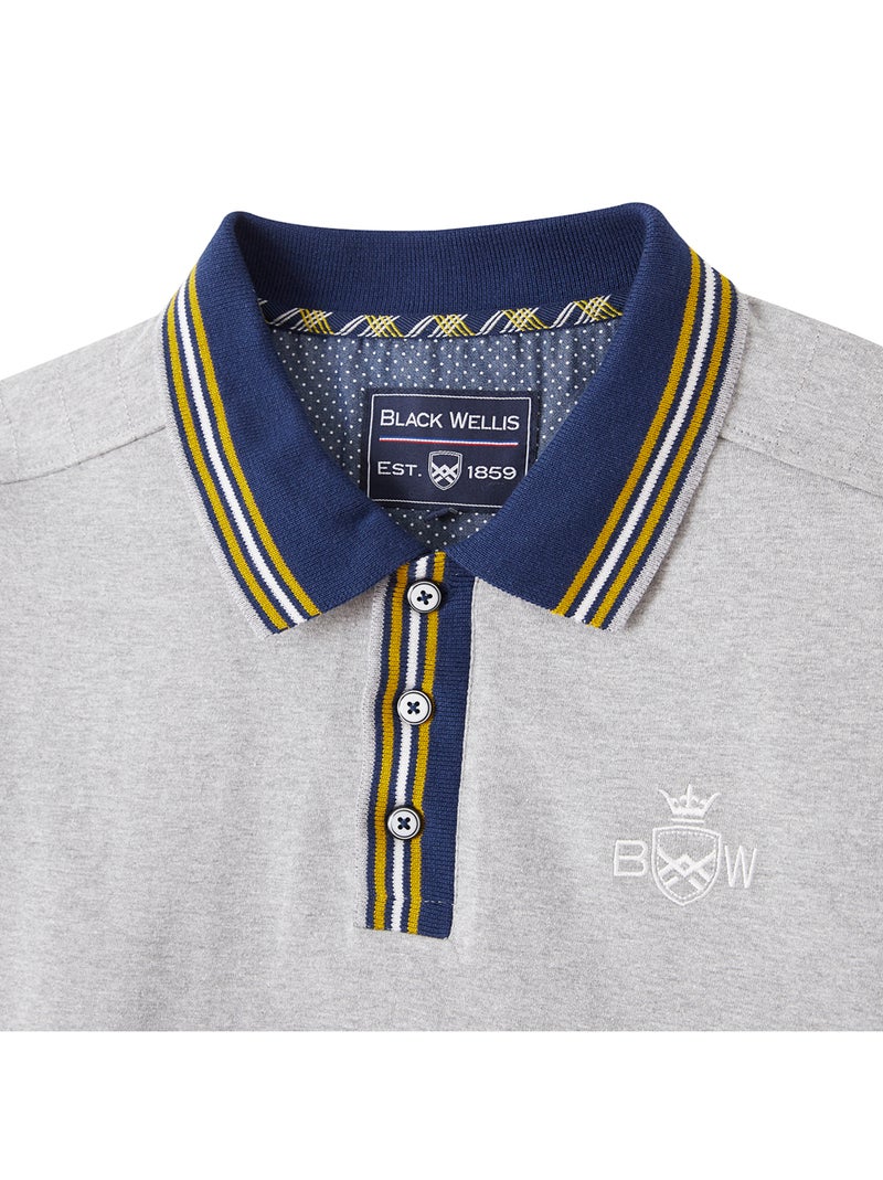 POLO CASUAL TEAM Bleu Gris - Kiabi