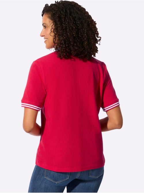Polo classique avec col côtelé et manches courtes à rayures - Taille standard - Witt - Kiabi Polo classique avec col côtelé et manches courtes à rayures - Taille standard - Witt - Kiabi