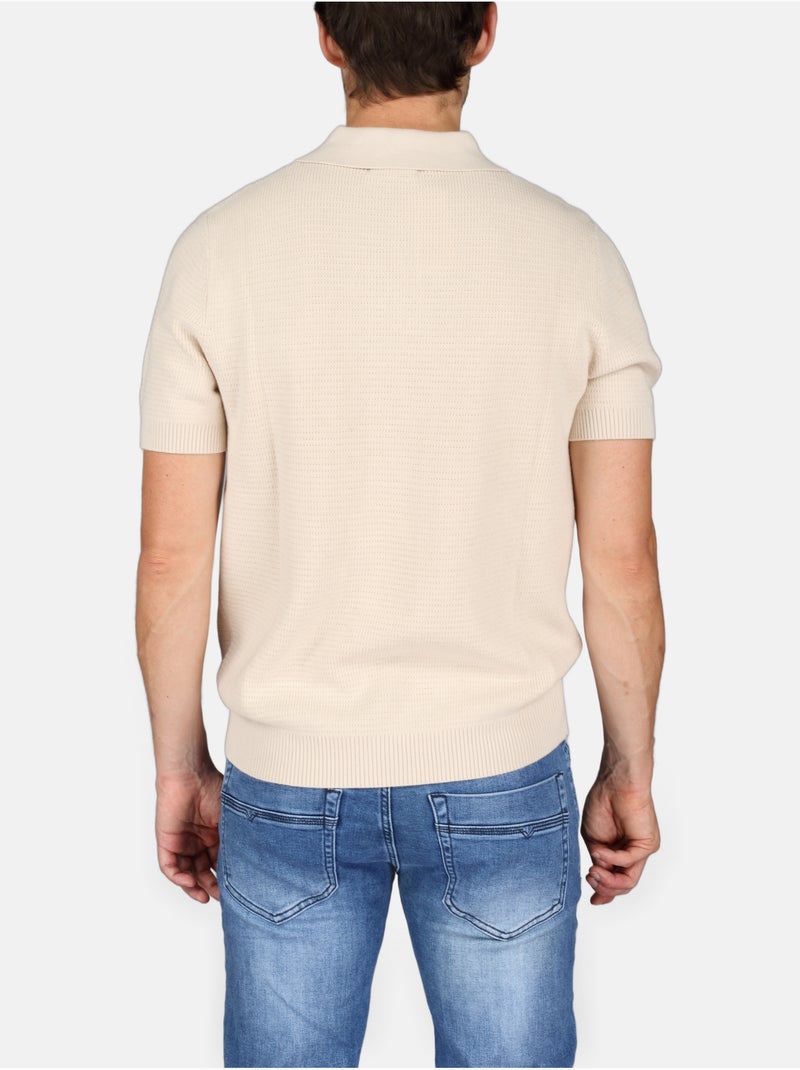 Polo col boutonné - Kenzarro Blanc - Kiabi