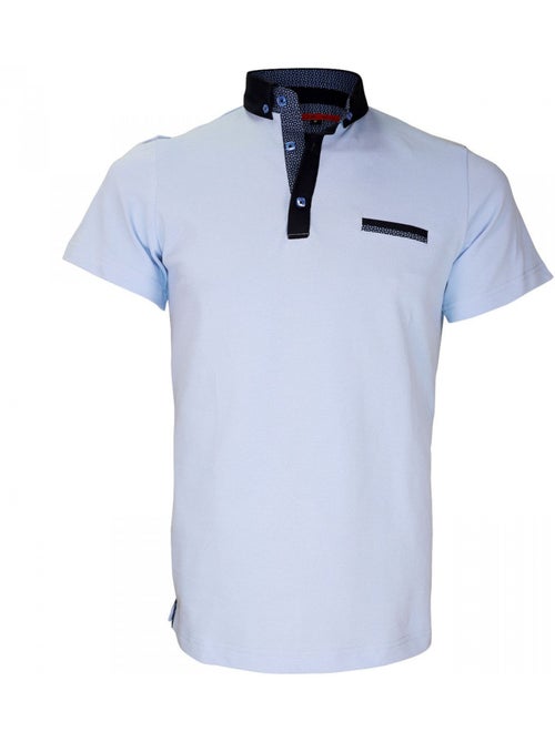 Polo col boutonnée coupe cintrée STUDLAND Andrew Mac Allister Bleu , Bleu , L - Kiabi Polo col boutonnée coupe cintrée STUDLAND Andrew Mac Allister Bleu , Bleu , L - Kiabi