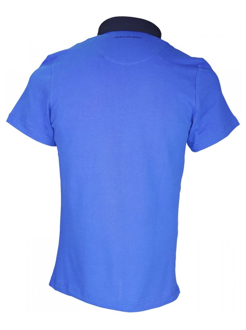Polo col boutonnée STUDLAND Bleu Bleu - Kiabi