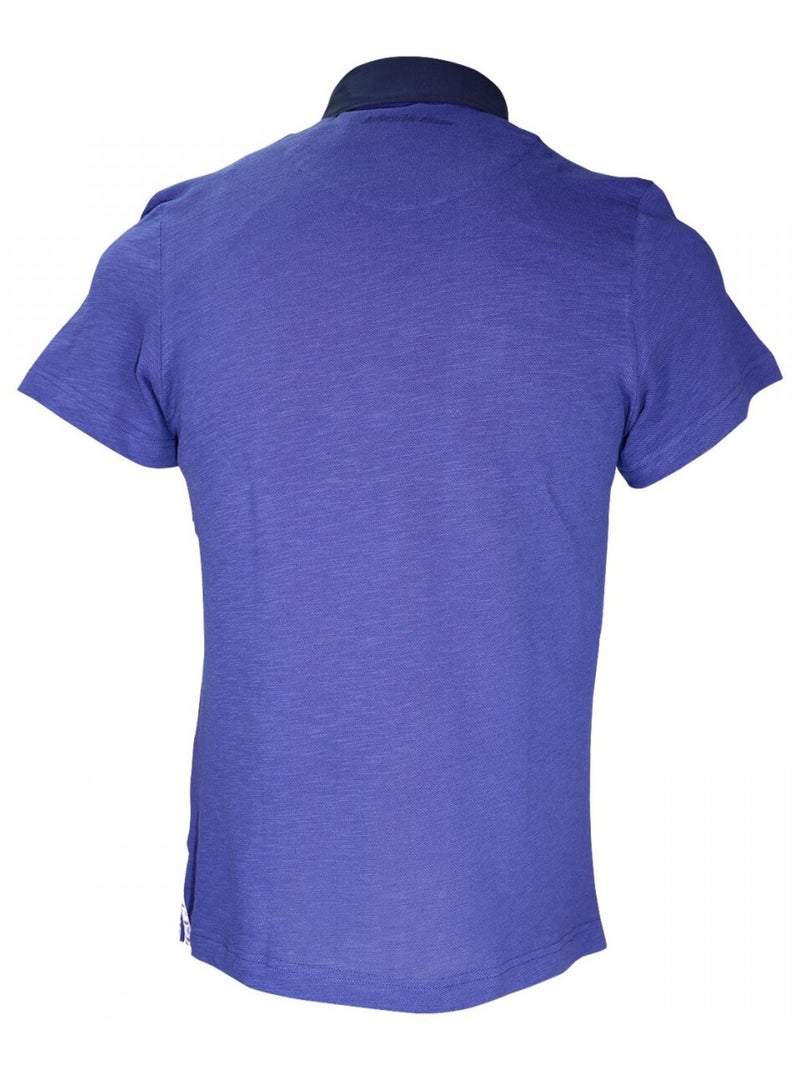 Polo col boutonnée STUDLAND Indigo - Kiabi