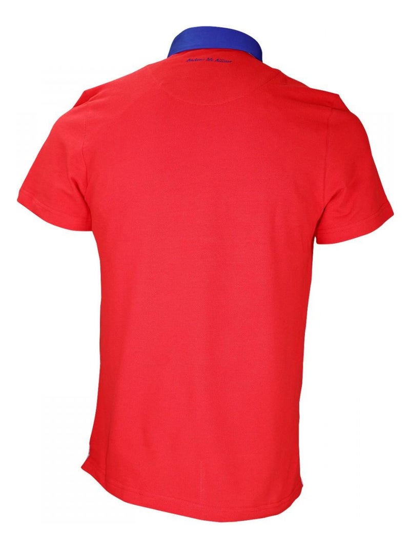 Polo col boutonnée STUDLAND Rouge - Kiabi