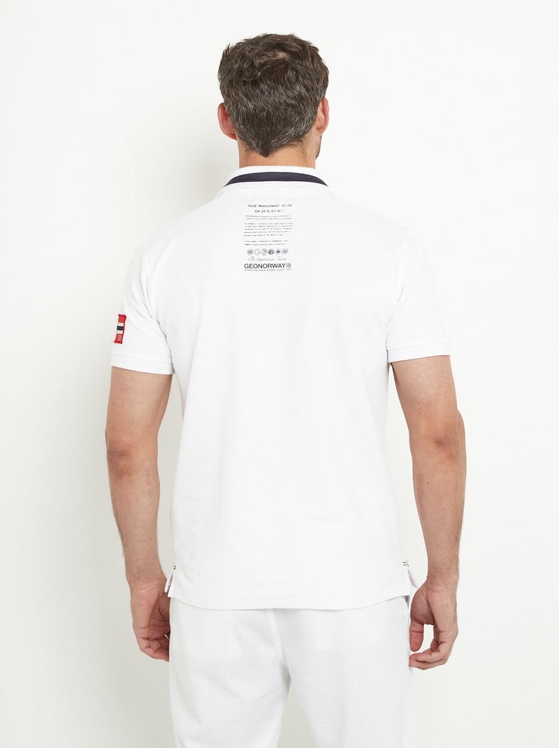 Polo col contrasté - AFIBEL Blanc - Kiabi