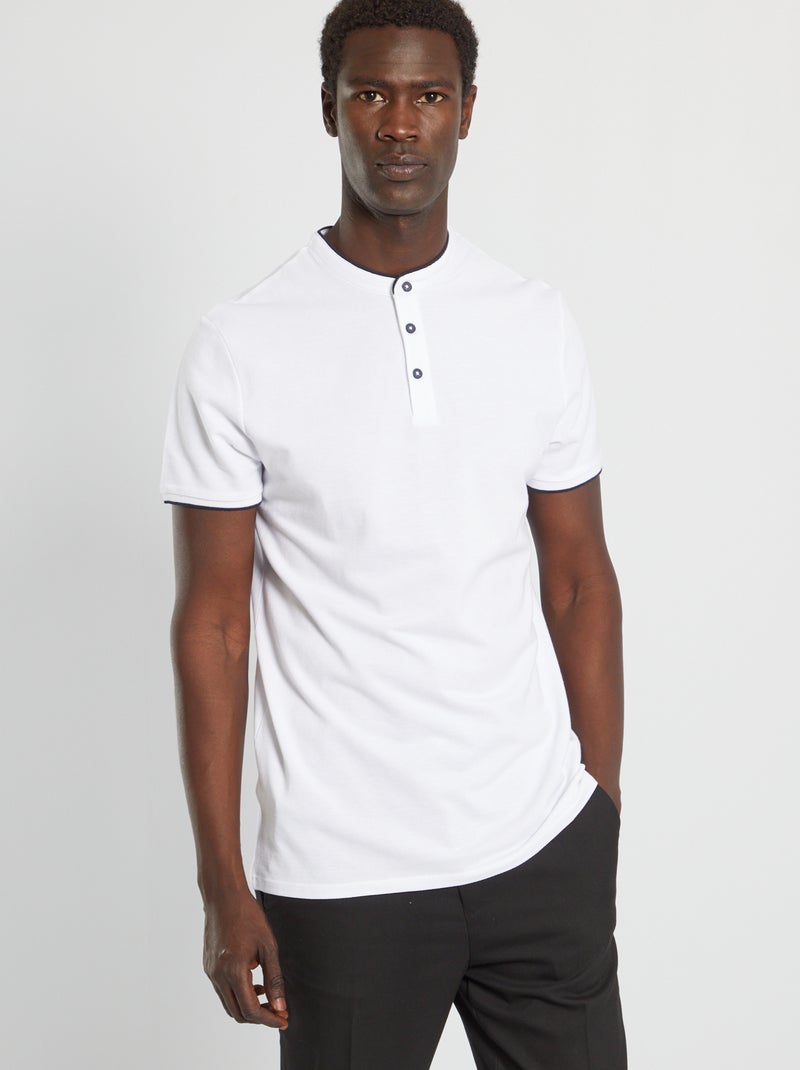 Polo col mao blanc - Kiabi