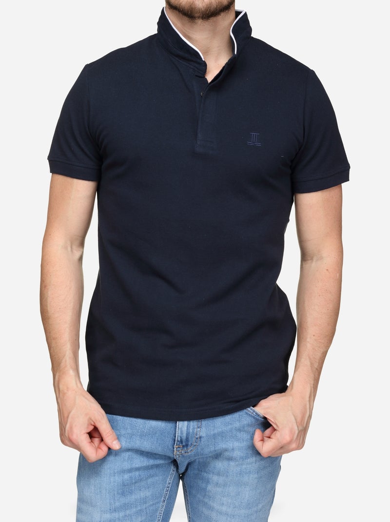 Polo col mao Bleu foncé - Kiabi