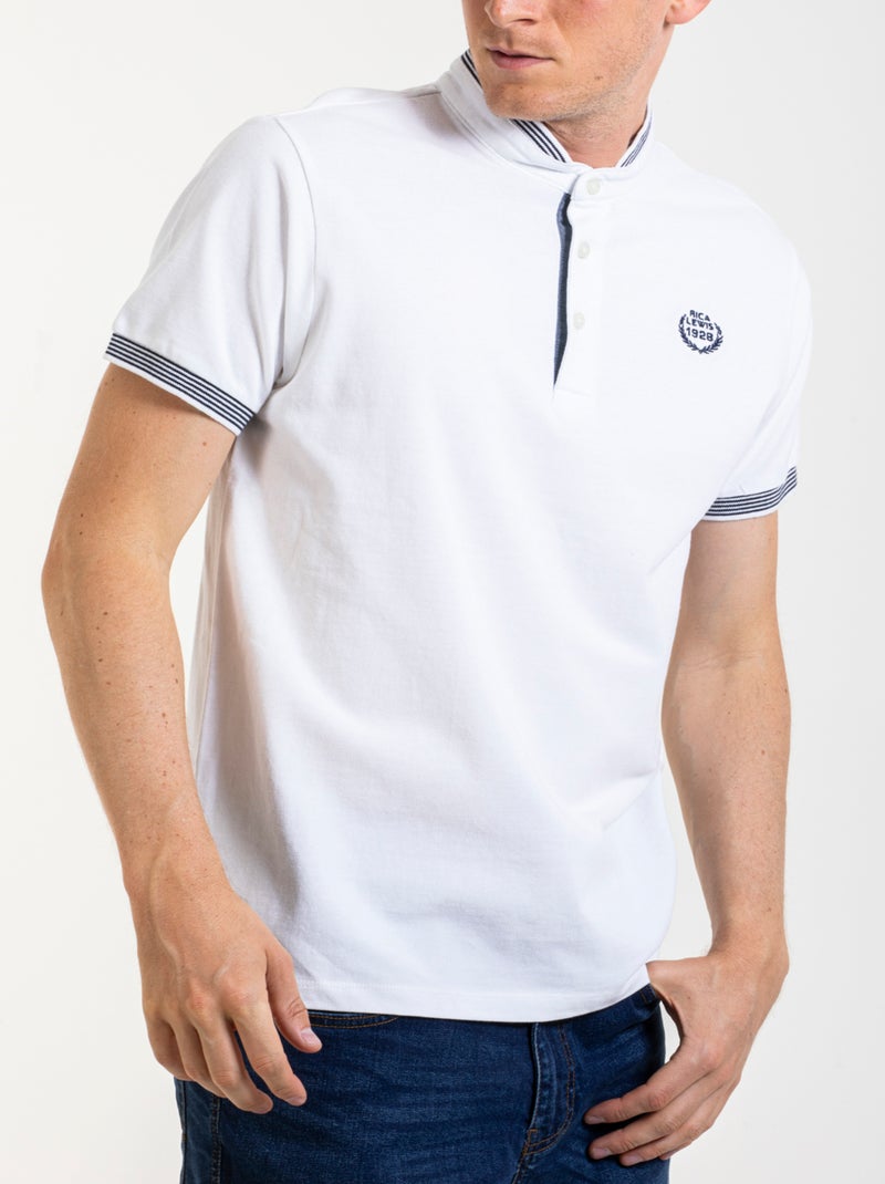 Polo col mao FULVIO 'Rica Lewis' Blanc - Kiabi