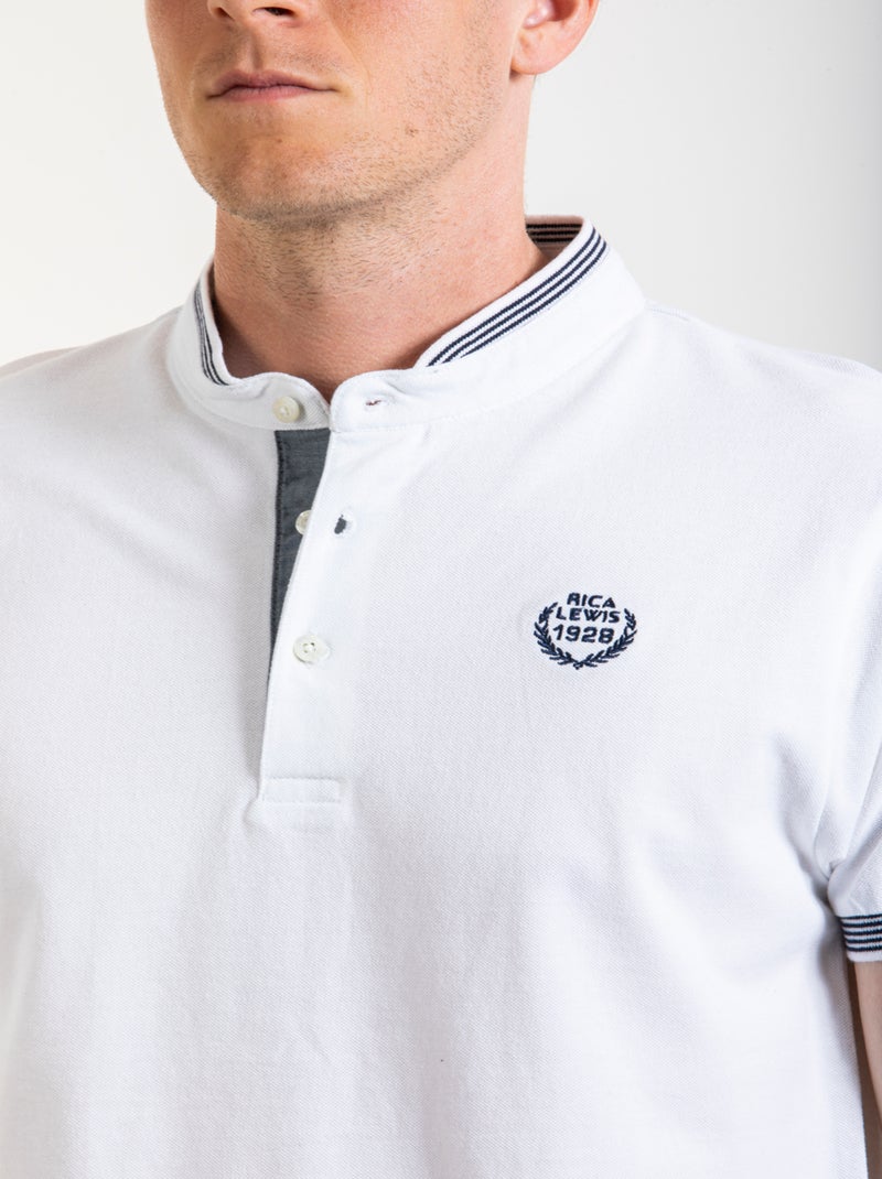 Polo col mao FULVIO 'Rica Lewis' Blanc - Kiabi