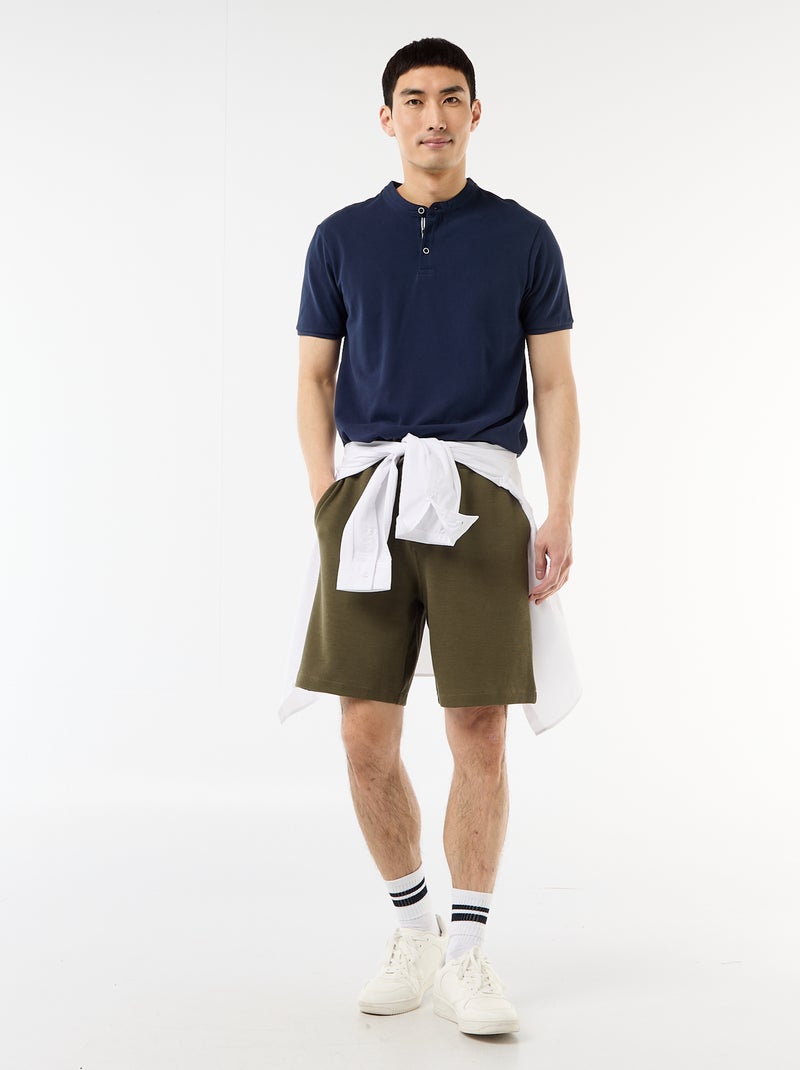 Polo col mao Noir - Kiabi