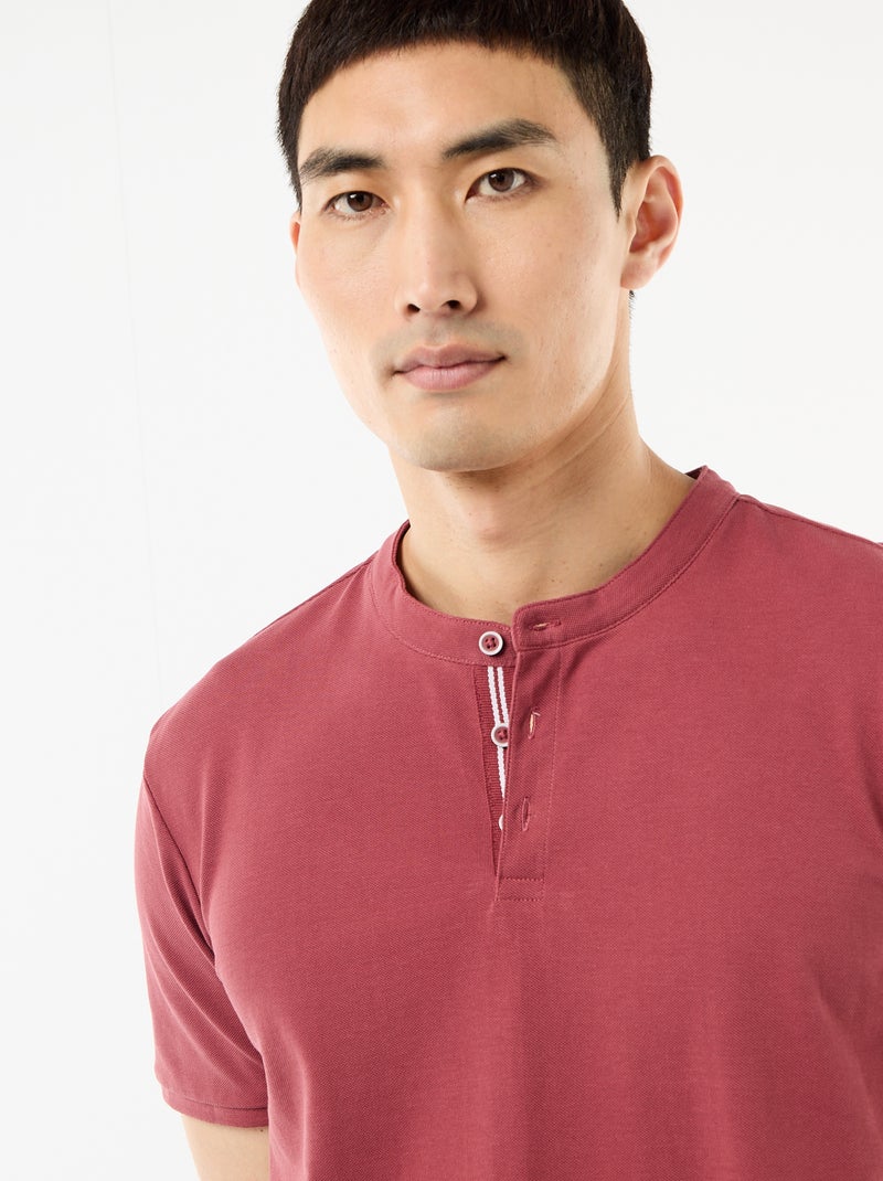Polo col mao Rouge - Kiabi