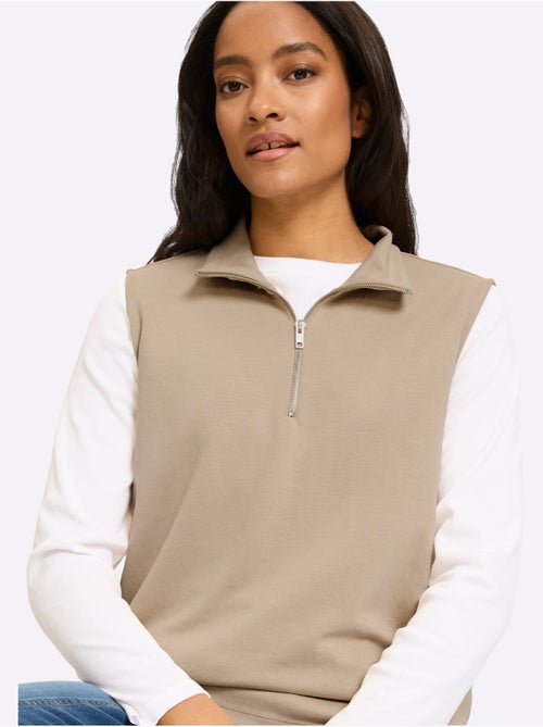 Polo col montant à glissière - taille standard - helline - Kiabi Polo col montant à glissière - taille standard - helline - Kiabi