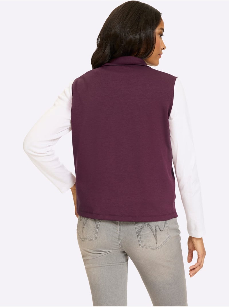 Polo col montant à glissière - taille standard - helline Noir Bordeaux - Kiabi