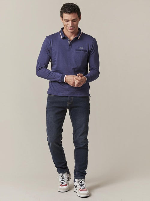 Polo col polo jersey coton 'Deeluxe' - Kiabi