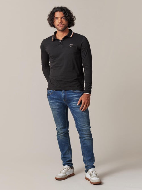 Polo col polo jersey coton 'Deeluxe' - Kiabi