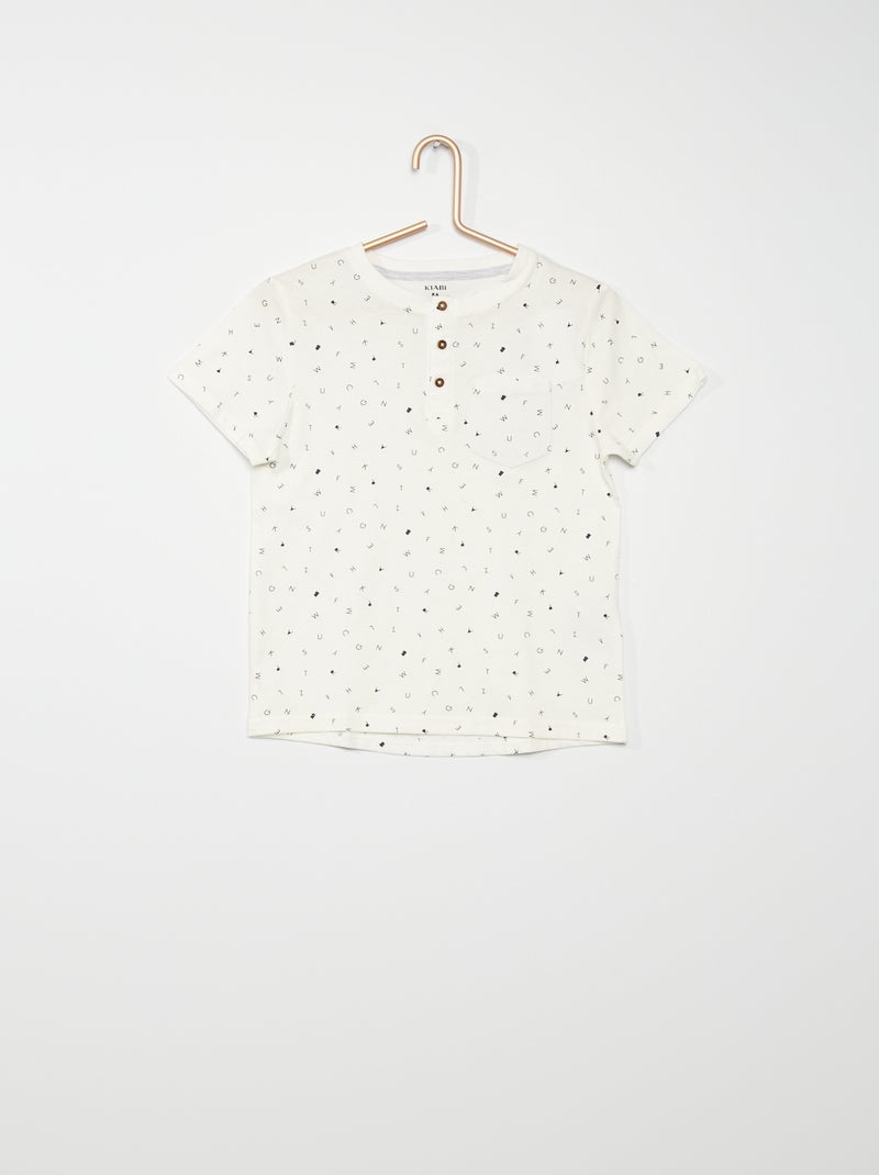 Polo col tunisien beige - Kiabi