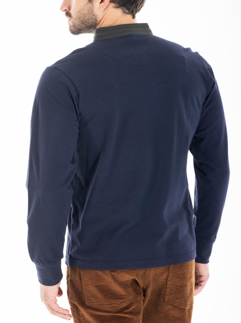 Polo col tunisien WISE 'Rica Lewis' Bleu - Kiabi