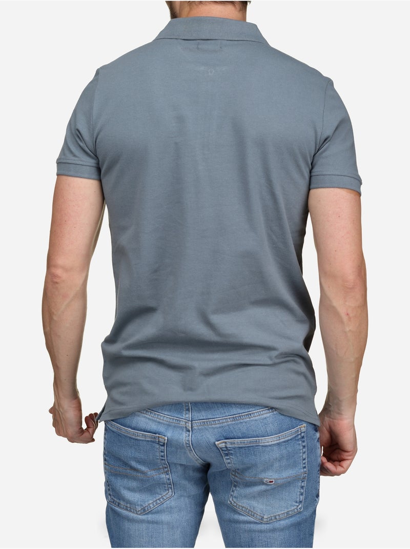 Polo col zippé - Torrente Bleu cobalt - Kiabi