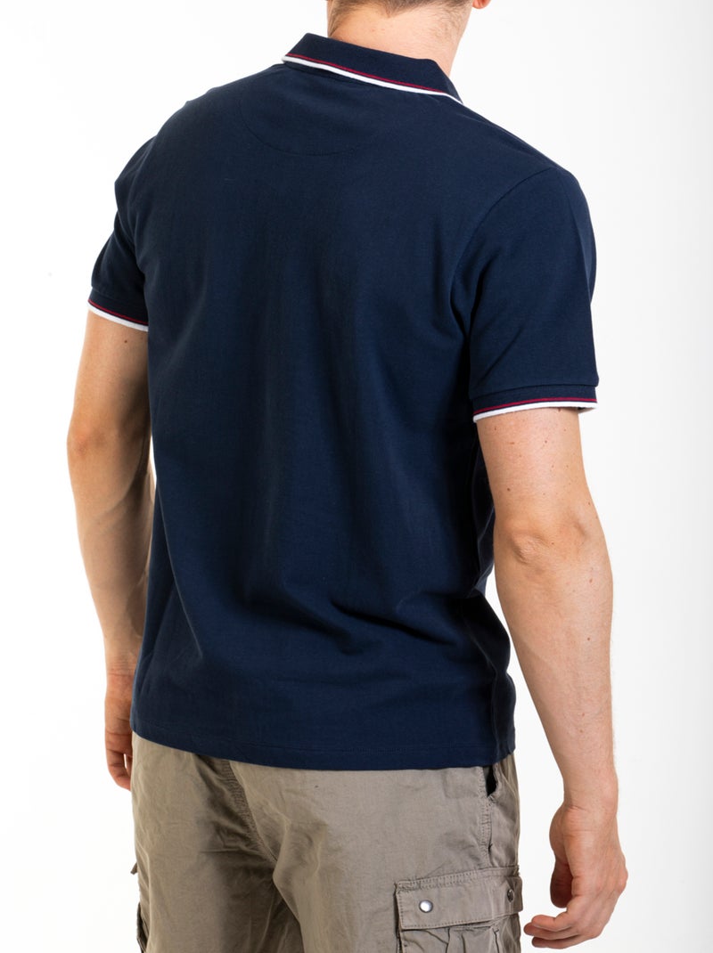 Polo col zippé FLOYD 'Rica Lewis' Bleu - Kiabi