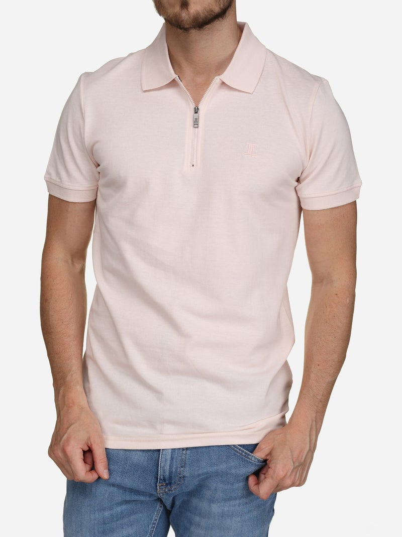 Polo col zippé Rose - Kiabi