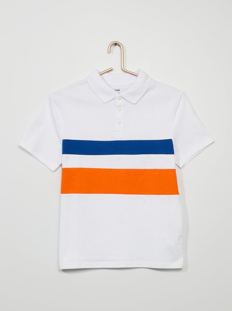 Polo colorblock Orange - Kiabi
