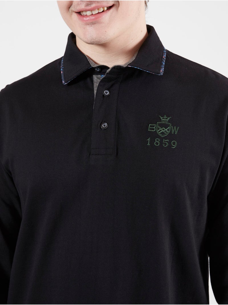 POLO COLORFUL AUTUMN Noir - Kiabi