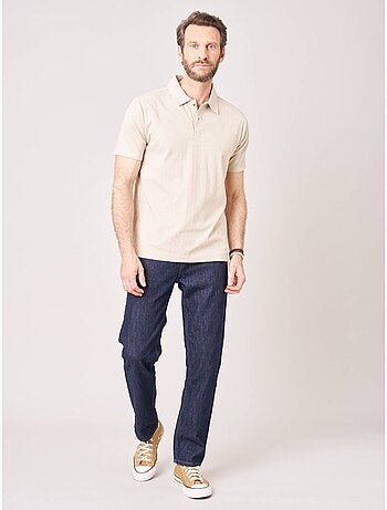 Polo confort homme en coton texturé 'Deeluxe'