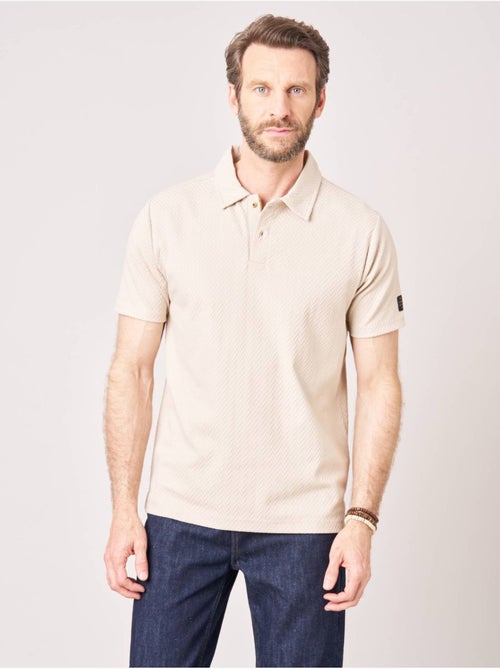 Polo confort homme en coton texturé 'Deeluxe' - Kiabi Polo confort homme en coton texturé 'Deeluxe' - Kiabi