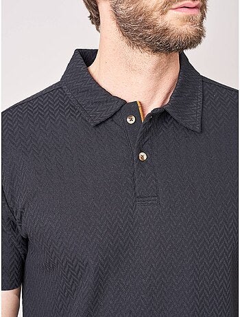 Polo confort homme en coton texturé 'Deeluxe'