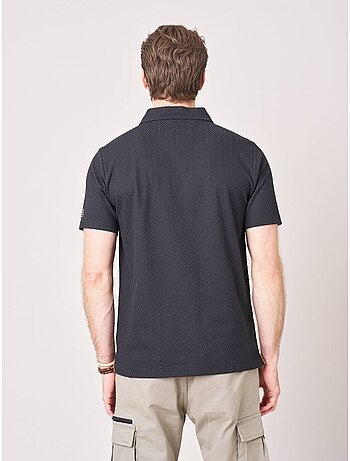 Polo confort homme en coton texturé 'Deeluxe'