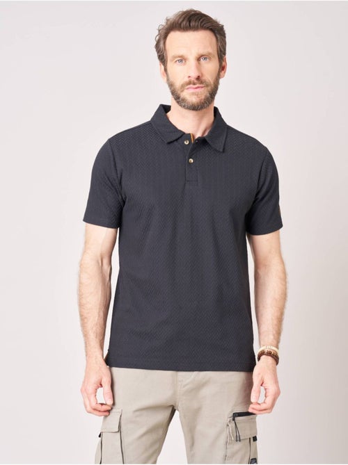 Polo confort homme en coton texturé 'Deeluxe' - Kiabi Polo confort homme en coton texturé 'Deeluxe' - Kiabi