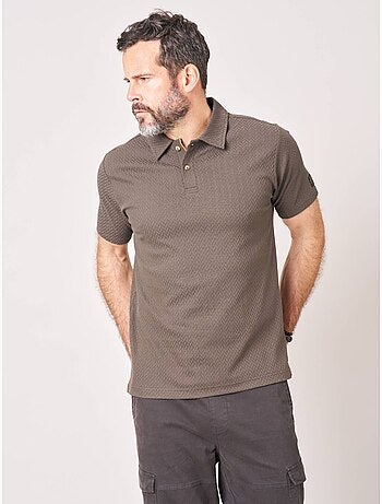 Polo confort homme en coton texturé 'Deeluxe'