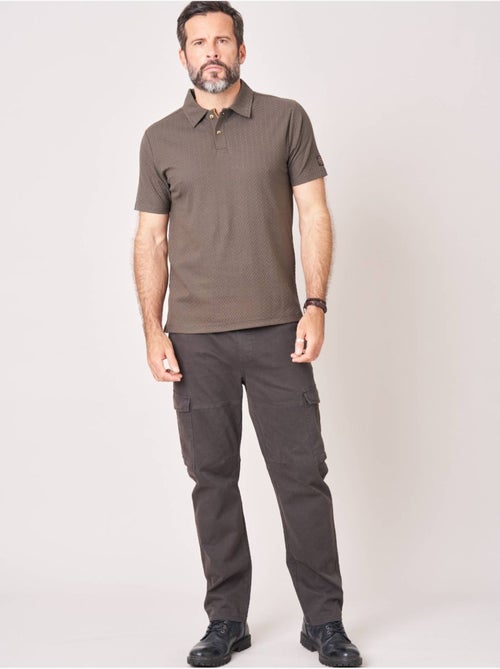 Polo confort homme en coton texturé 'Deeluxe' - Kiabi Polo confort homme en coton texturé 'Deeluxe' - Kiabi
