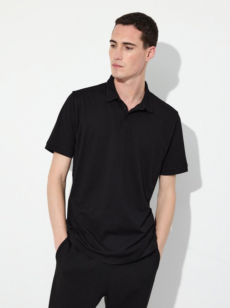 Polo Coolmax® MO Fashion Noir - Kiabi