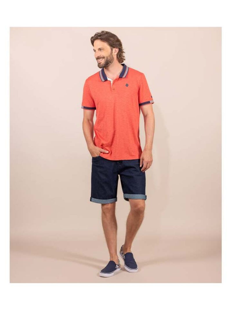 Polo corail Homme Orange - Kiabi