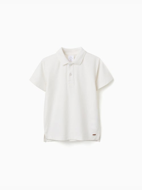 Polo côtelé en coton - Kiabi
