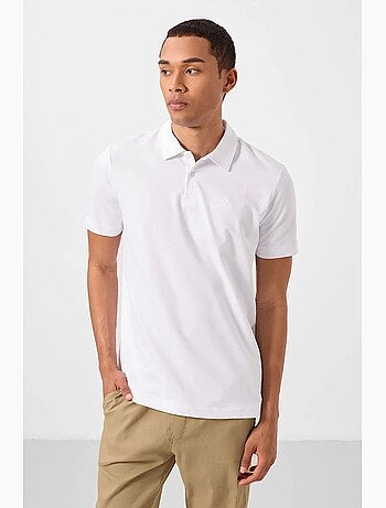 T-shirt polo homme en coton et élasthanne tommy